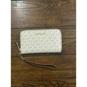 Michael Kors Continental Wristlet Wallet - Vanilla, Pre-Owned Condition